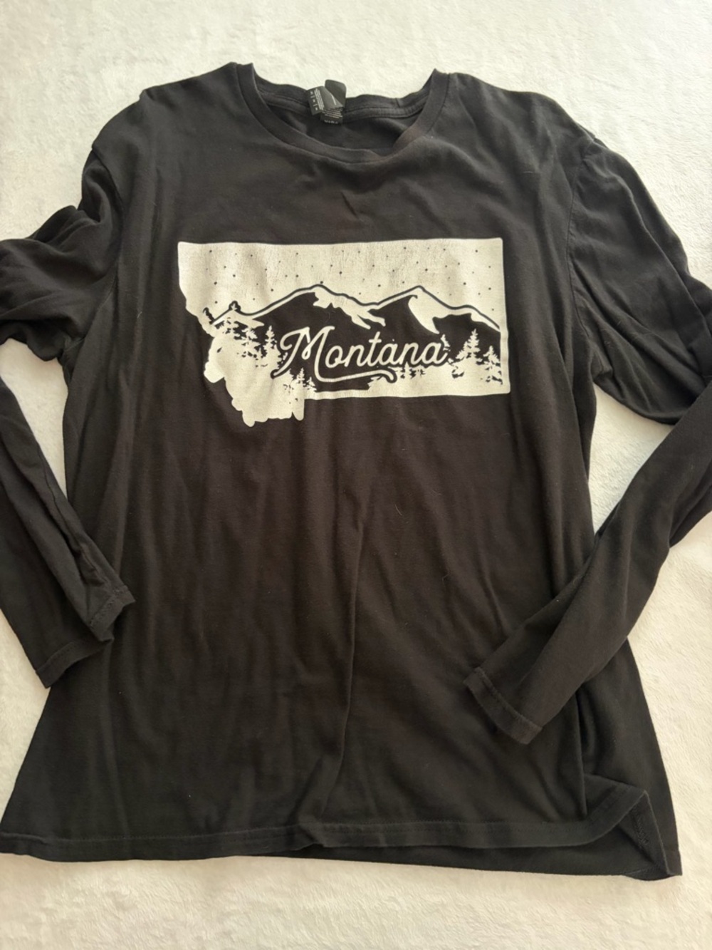 Montana Graphic Long Sleeve Tee - Black